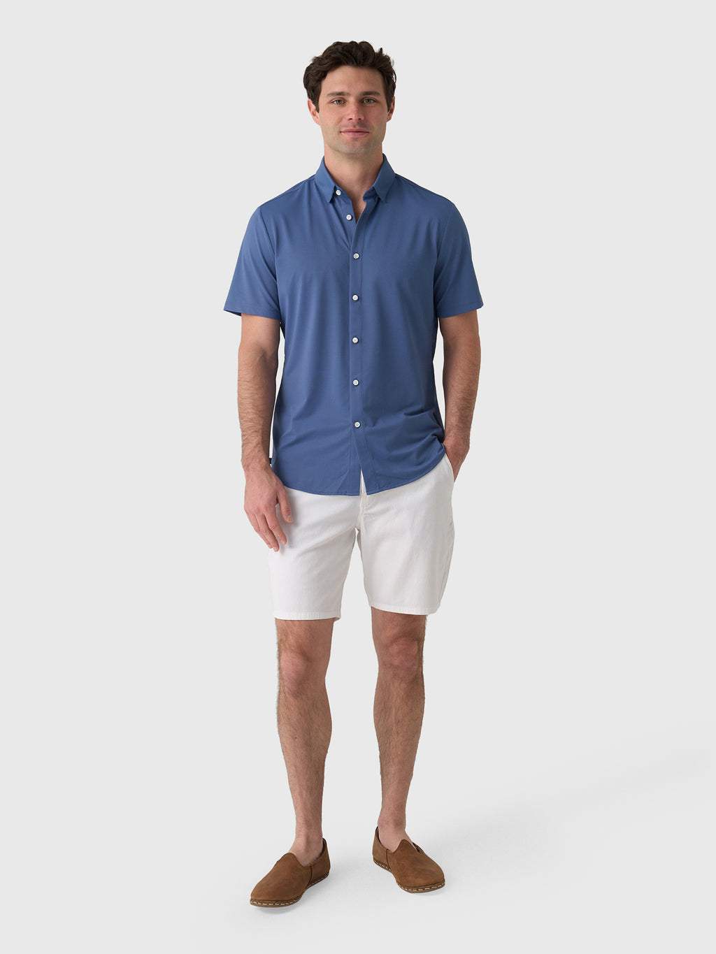 Mizzen+Main Men's Trim Halyard Short Sleeve Dress Shirt - Saint Bernard