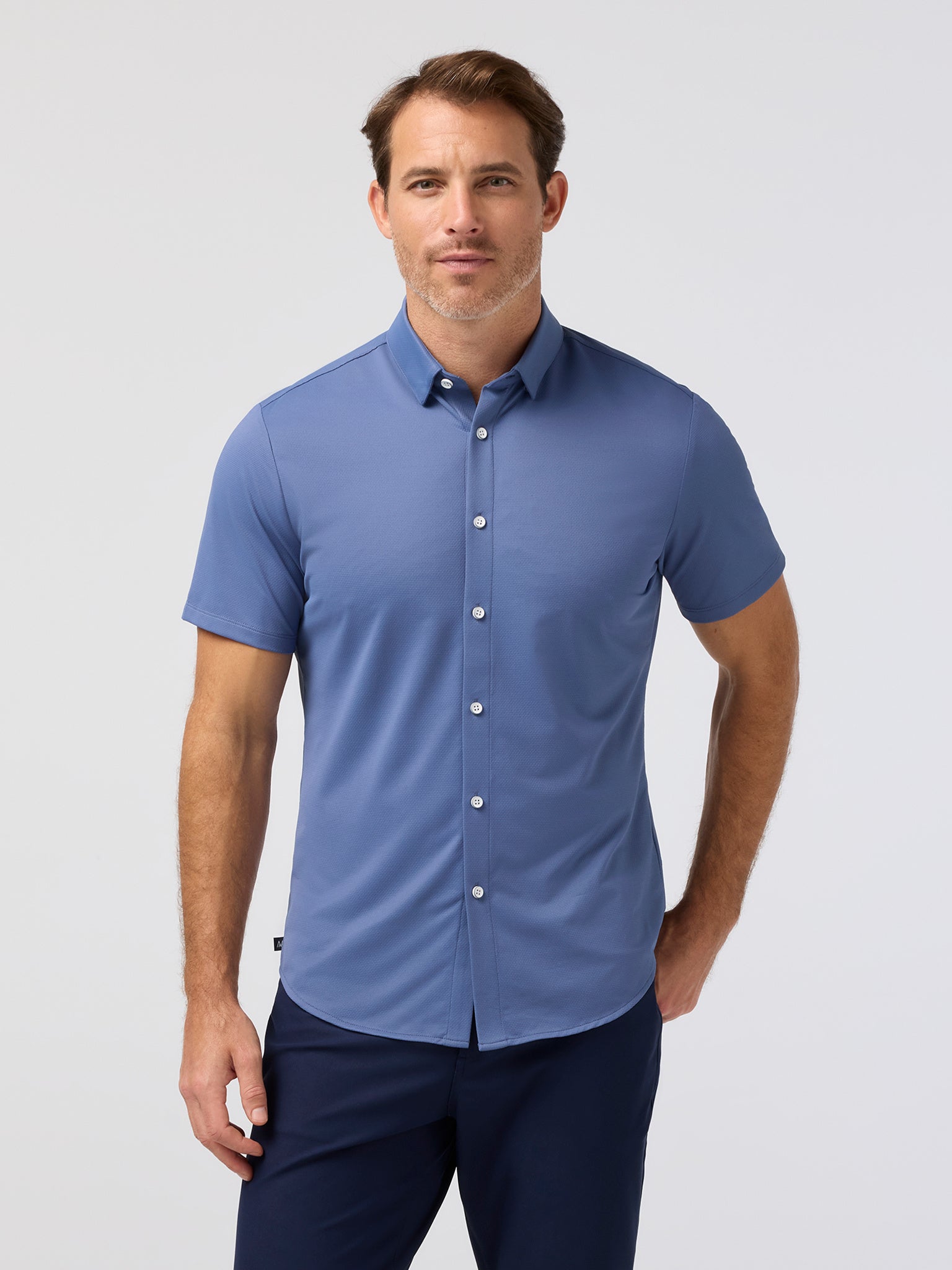 Mizzen+Main Men's Trim Halyard Short Sleeve Dress Shirt - Saint Bernard