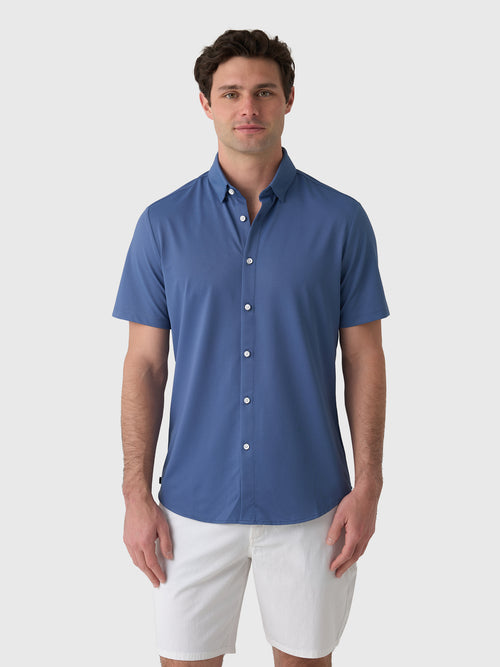 Mizzen+Main Men's Trim Halyard Short Sleeve Dress Shirt