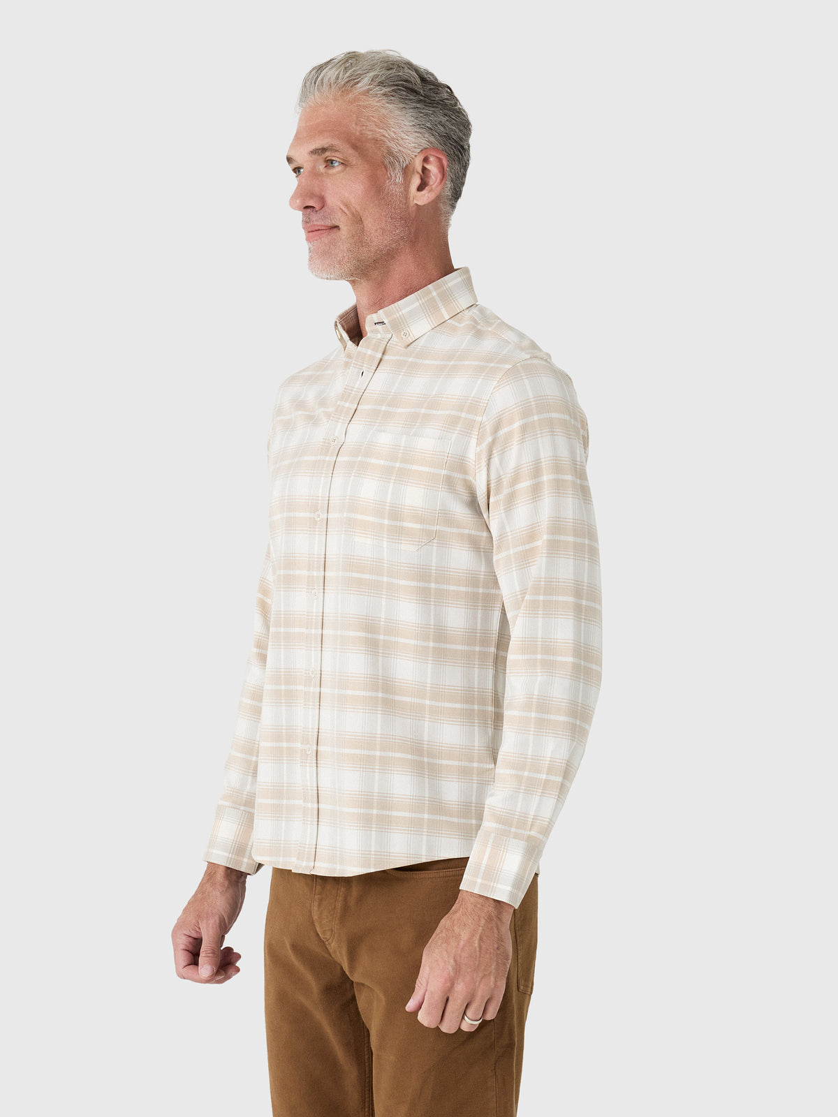 Mizzen+Main Men's Trim City Flannel - Saint Bernard
