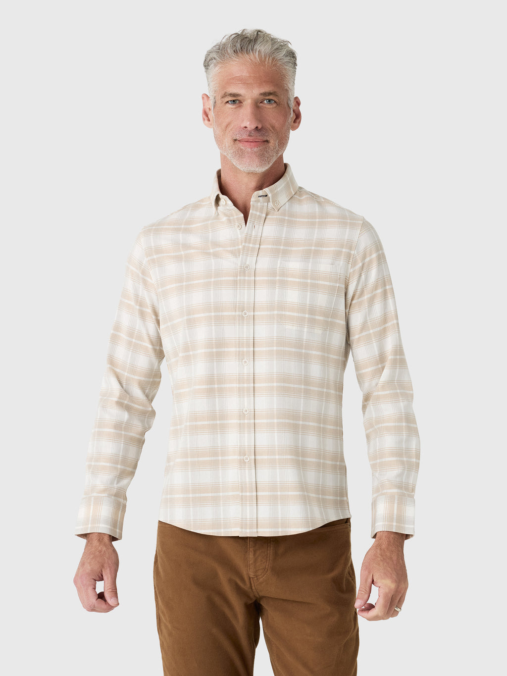 Mizzen+Main Men's Trim City Flannel - Saint Bernard