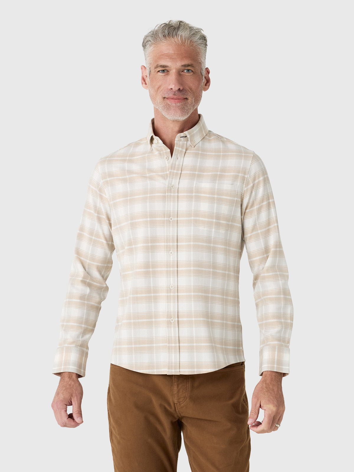 Mizzen+Main Men's Trim City Flannel - Saint Bernard
