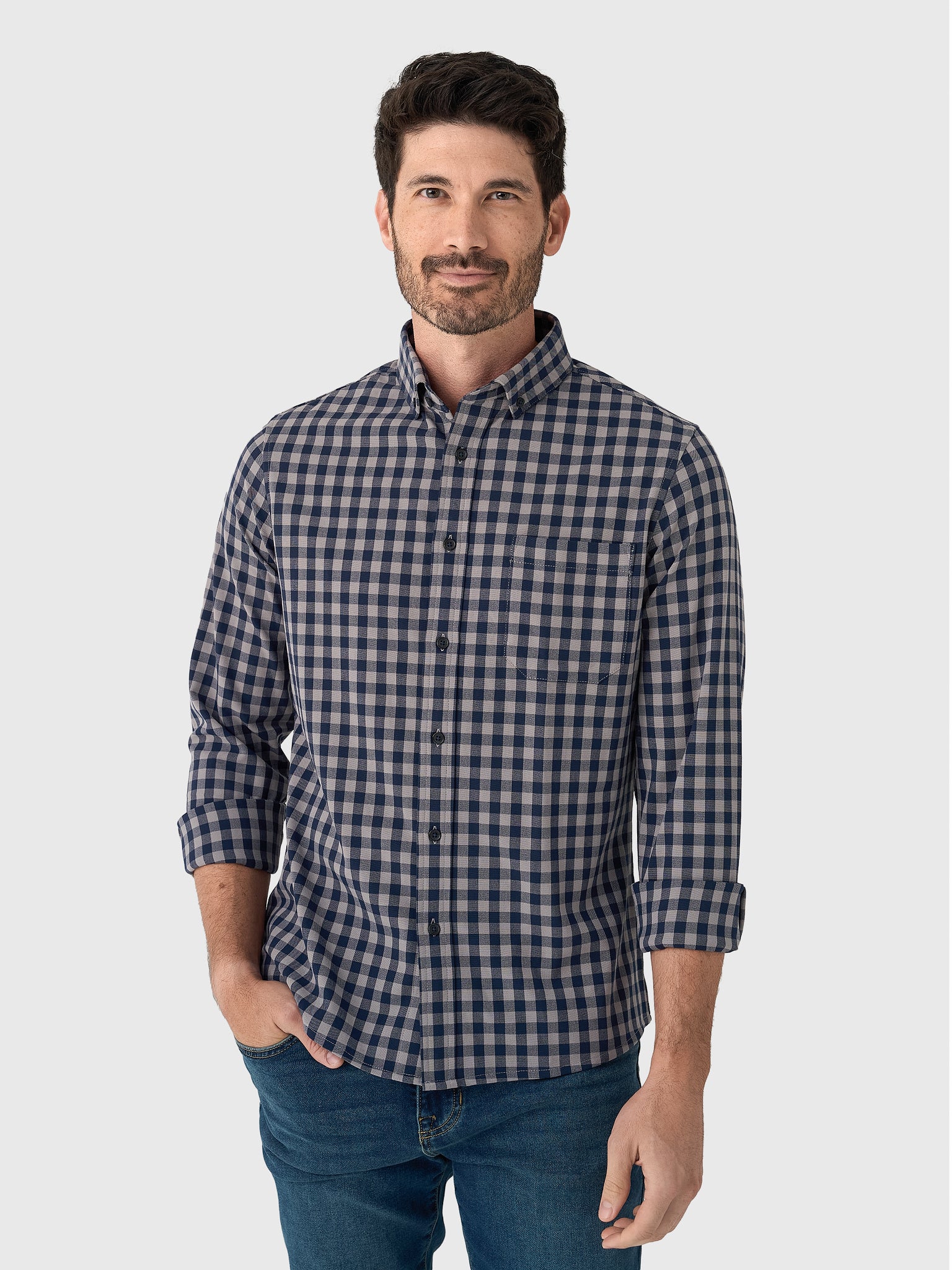 Mizzen+Main Men's Trim City Flannel - Saint Bernard