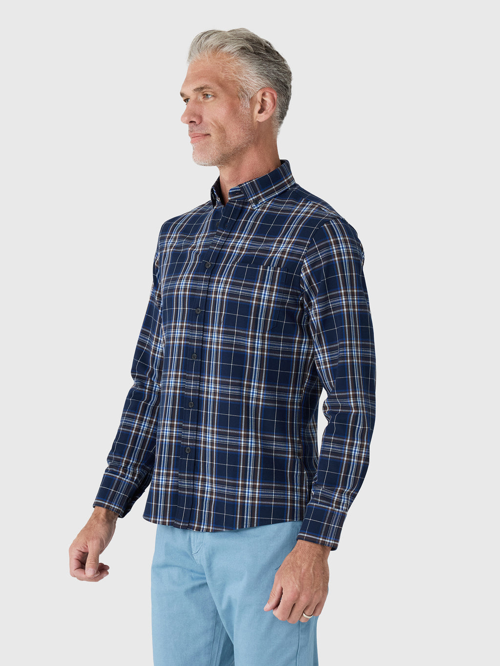 Mizzen+Main Men's Trim City Flannel - Saint Bernard