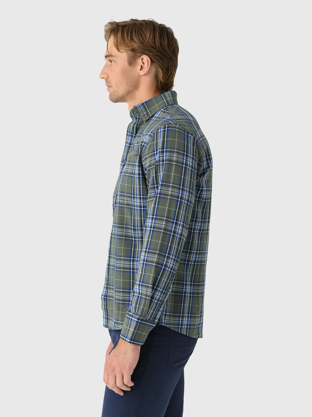 Mizzen+Main Men's Trim City Flannel - Saint Bernard
