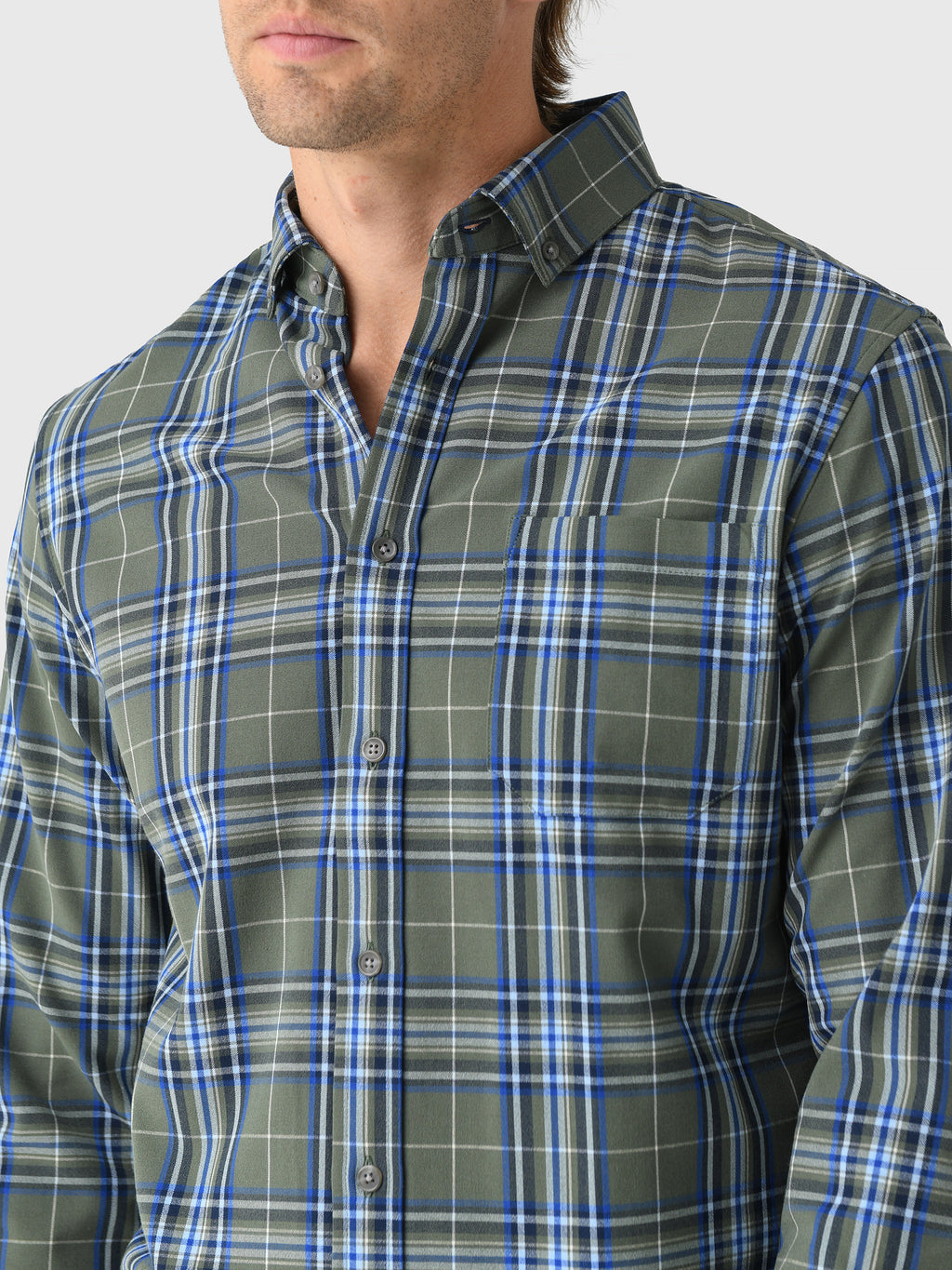 Mizzen+Main Men's Trim City Flannel - Saint Bernard