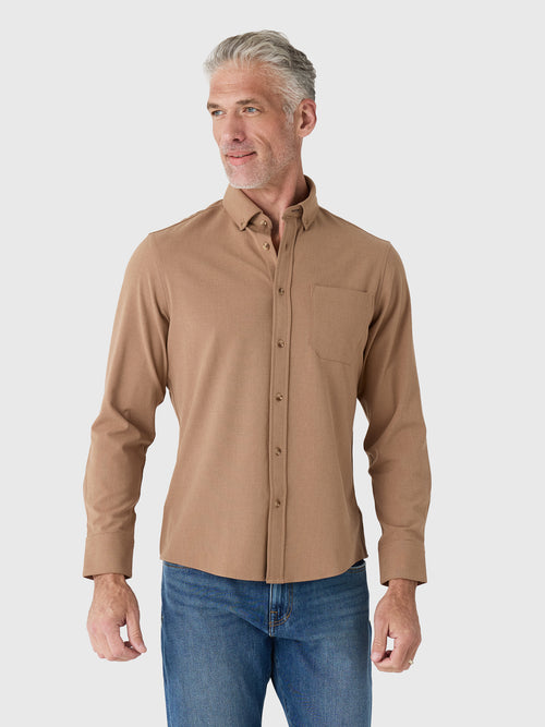 Mizzen+Main Men's Trim City Flannel - Saint Bernard