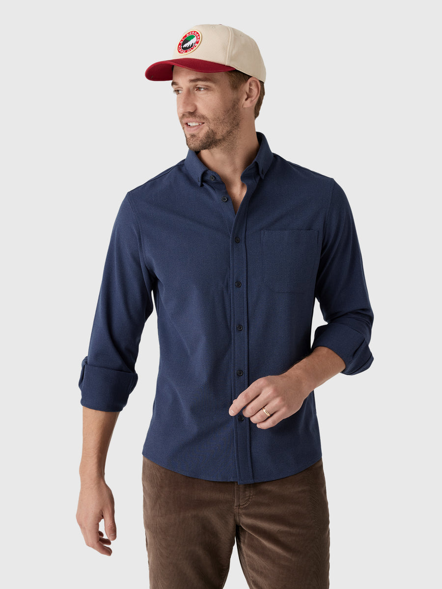 Mizzen+Main Men's Trim City Flannel - Saint Bernard