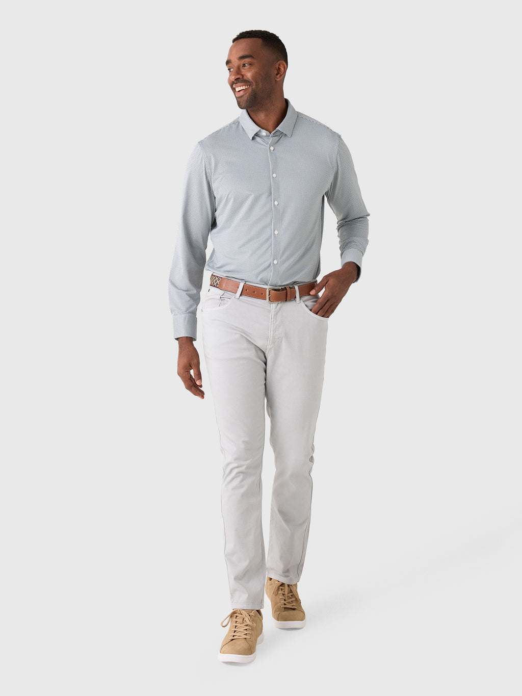 Mizzen+Main Men's Trim Halyard Long Sleeve Dress Shirt - Saint Bernard