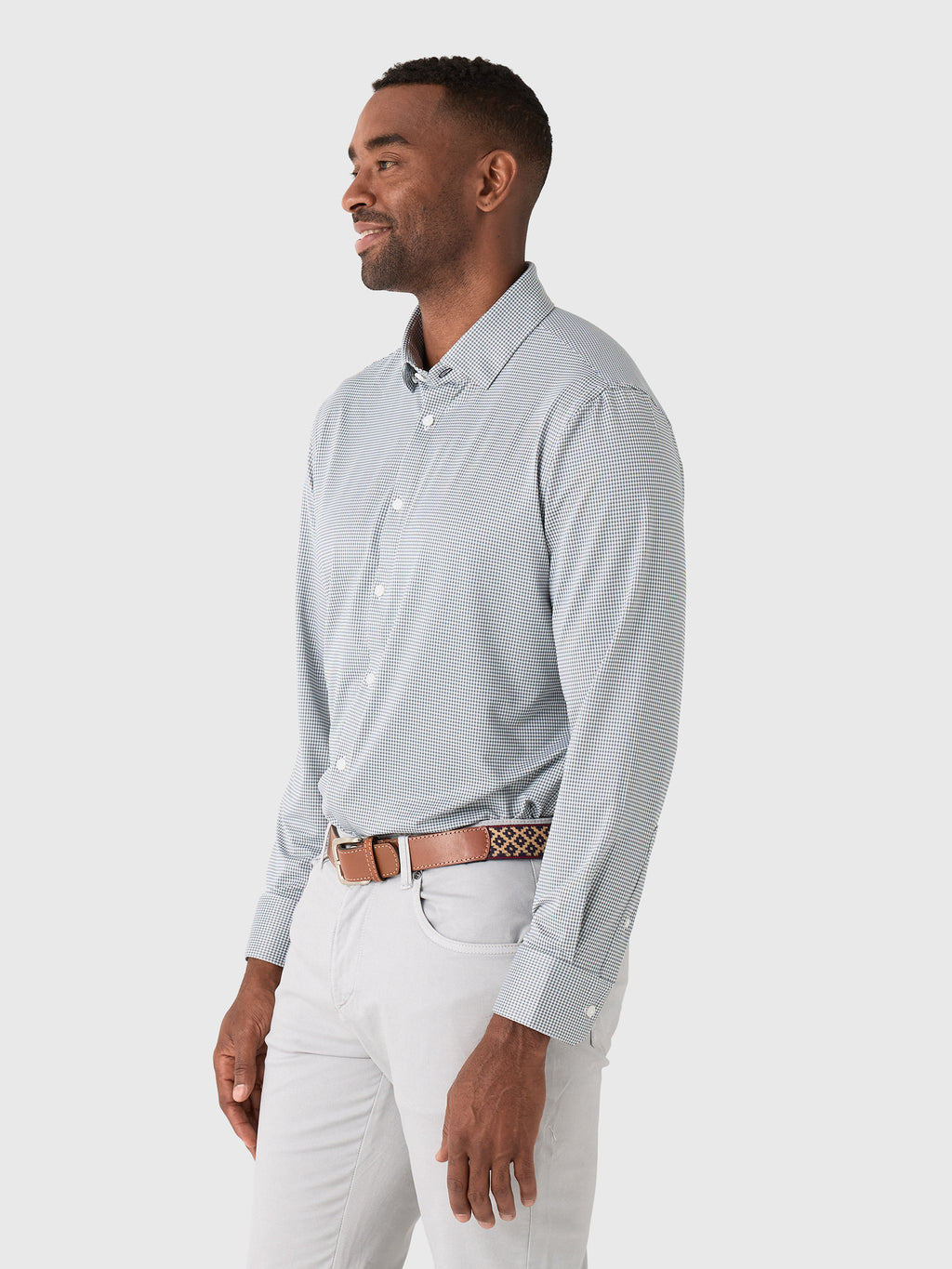 Mizzen+Main Men's Trim Halyard Long Sleeve Dress Shirt - Saint Bernard