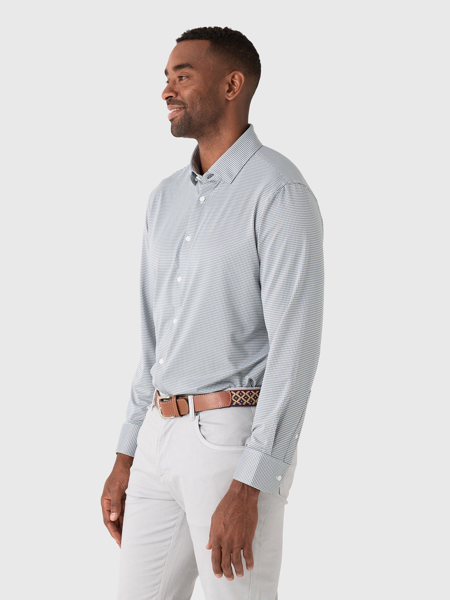Mizzen+Main Men's Trim Halyard Long Sleeve Dress Shirt - Saint Bernard