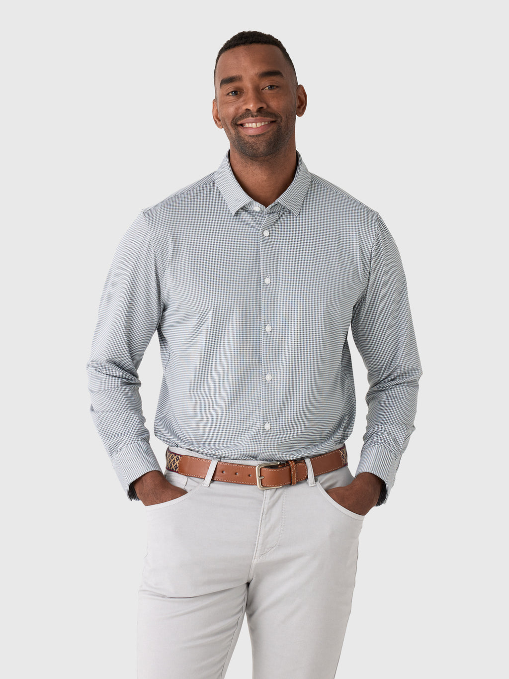 Mizzen+Main Men's Trim Halyard Long Sleeve Dress Shirt - Saint Bernard