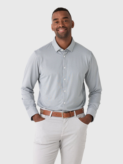 Mizzen+Main Men's Trim Halyard Long Sleeve Dress Shirt - Saint Bernard