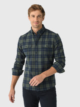 Mizzen+Main Men's Trim Upstate Flannel Shirt - Saint Bernard