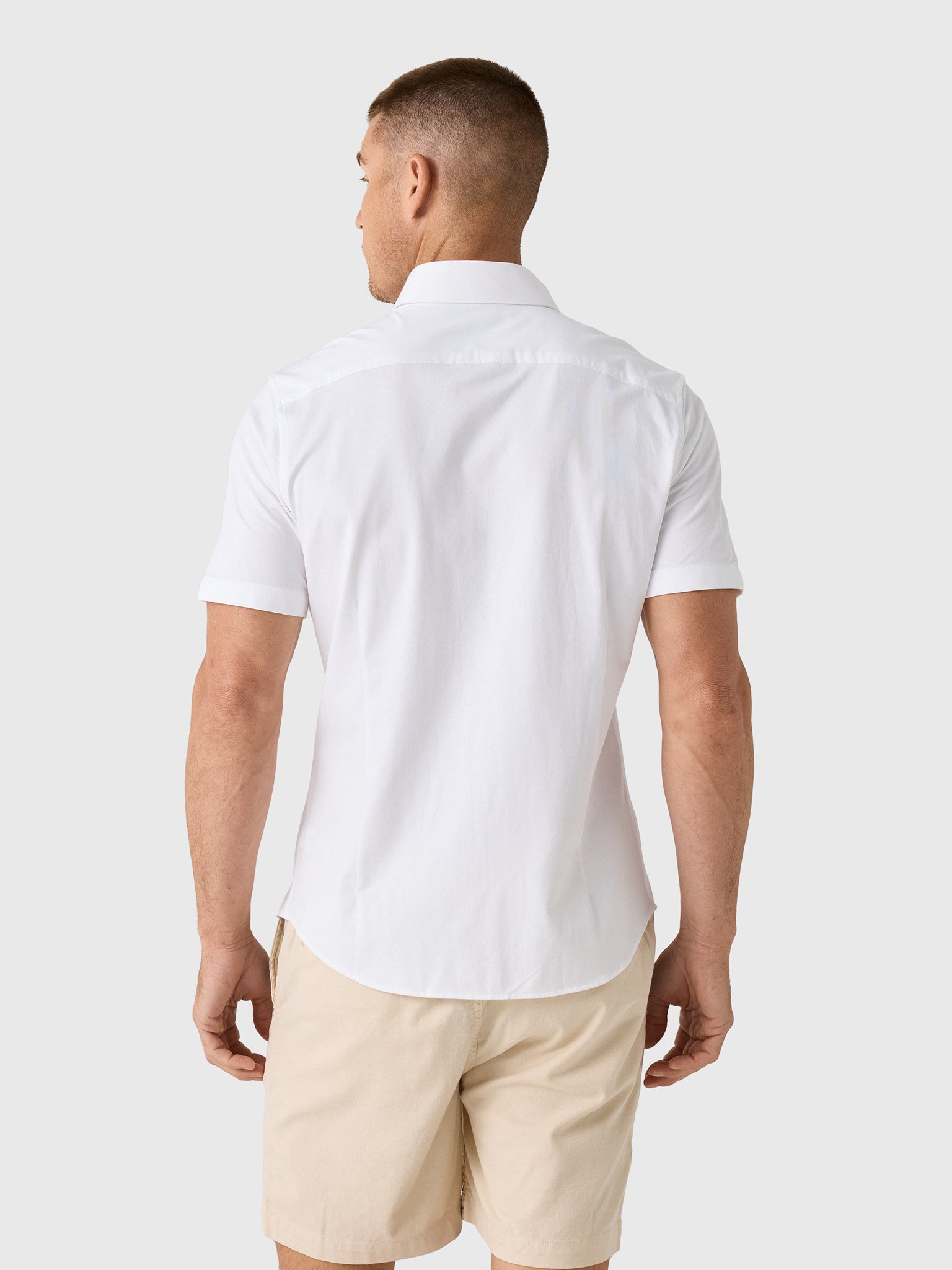 Mizzen+Main Men's Trim Newport Short Sleeve Dress Shirt - Saint Bernard