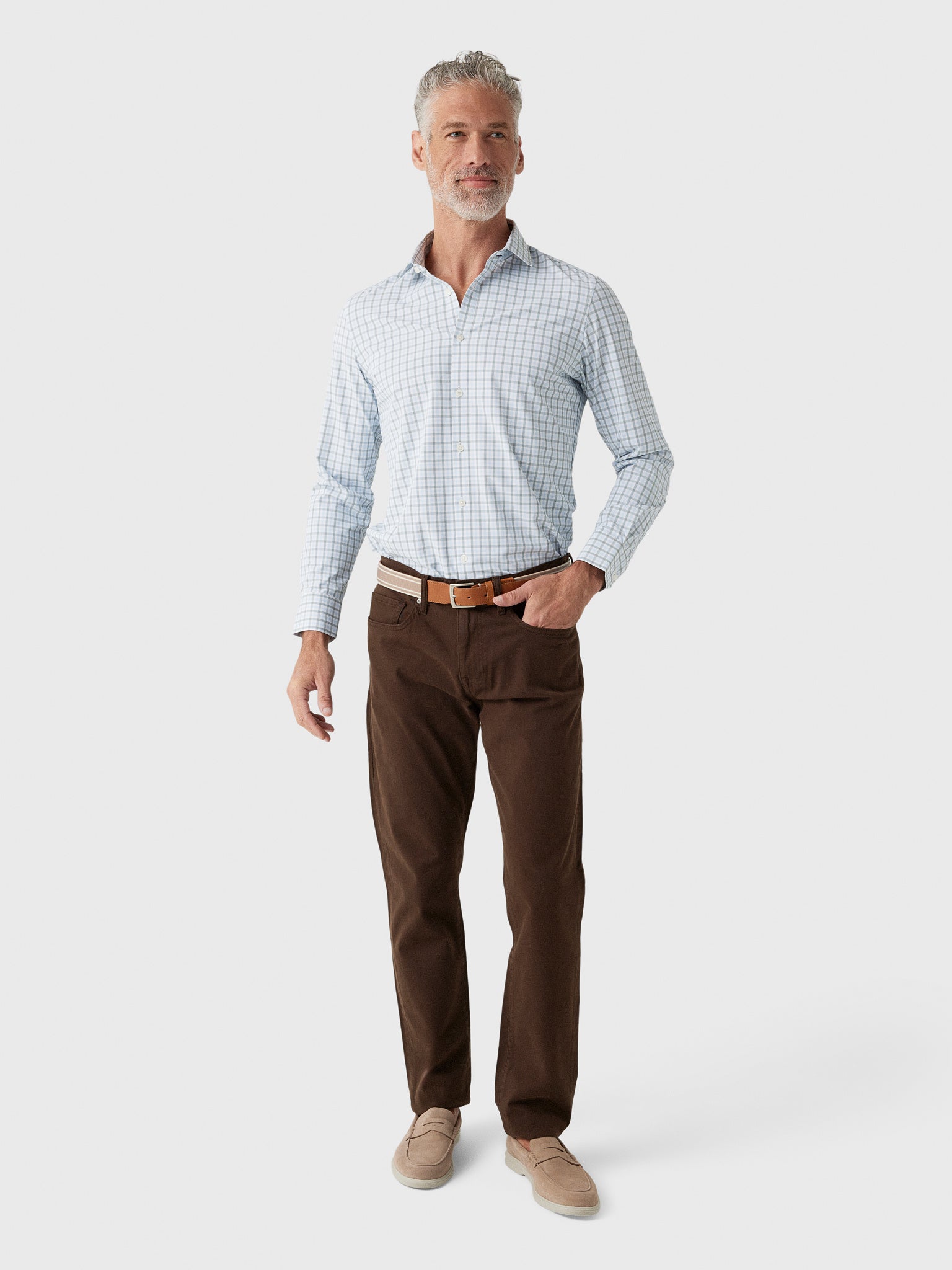 Mizzen+Main Men's Trim Leeward Dress Shirt - Saint Bernard