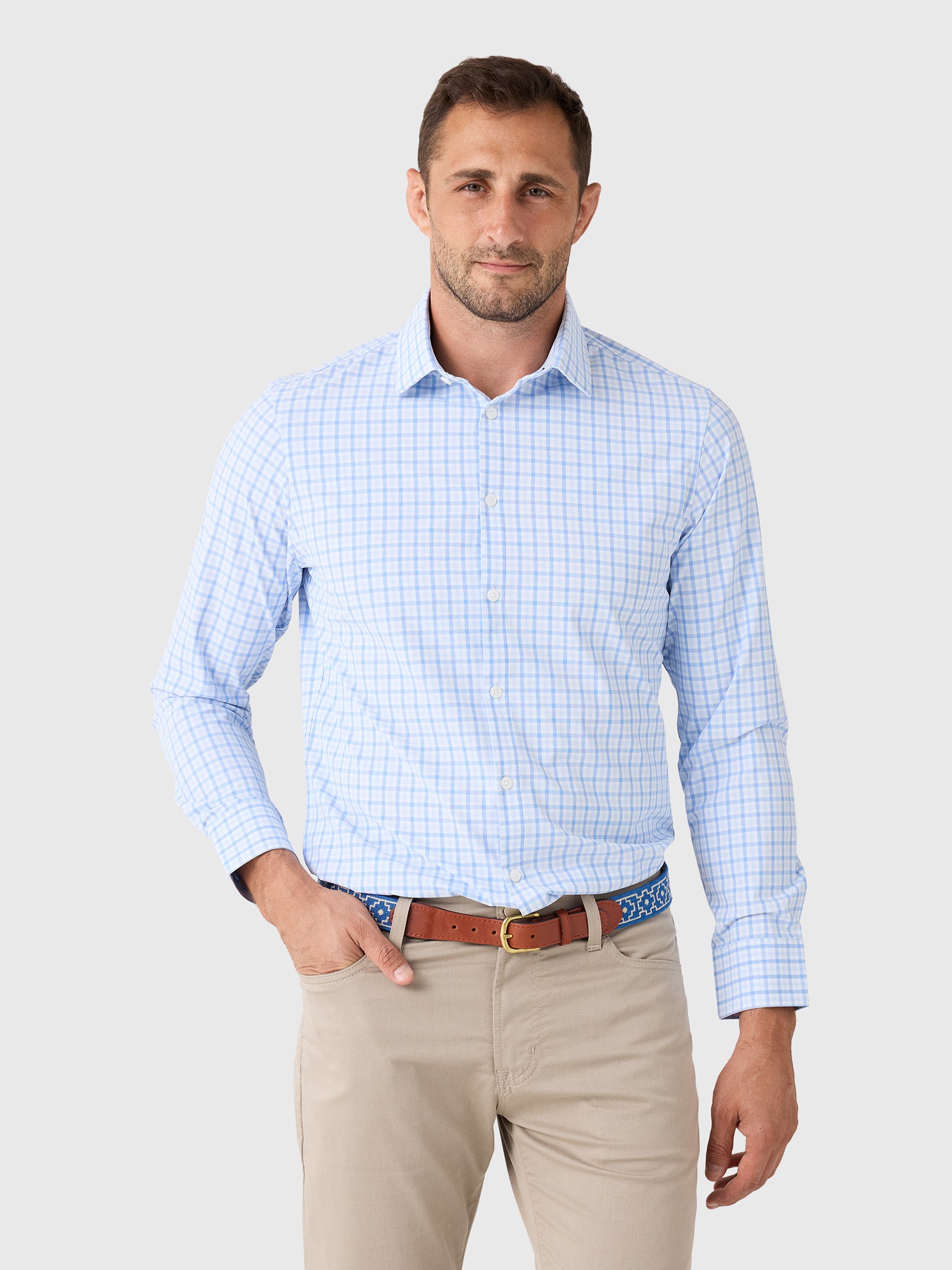 Mizzen+Main Men's Trim Leeward Dress Shirt - Saint Bernard