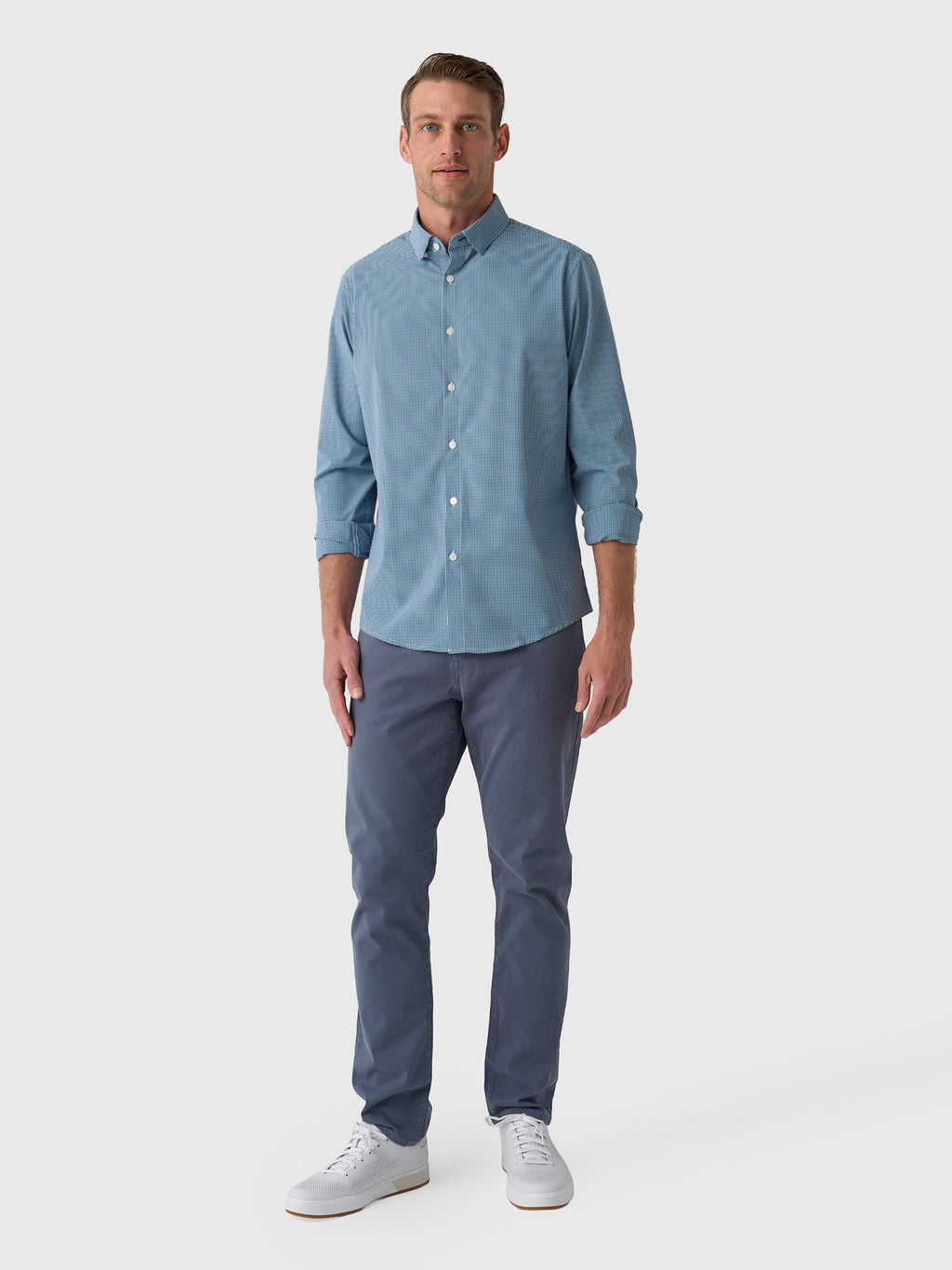 Mizzen+Main Men's Trim Leeward No Tuck Dress Shirt - Saint Bernard