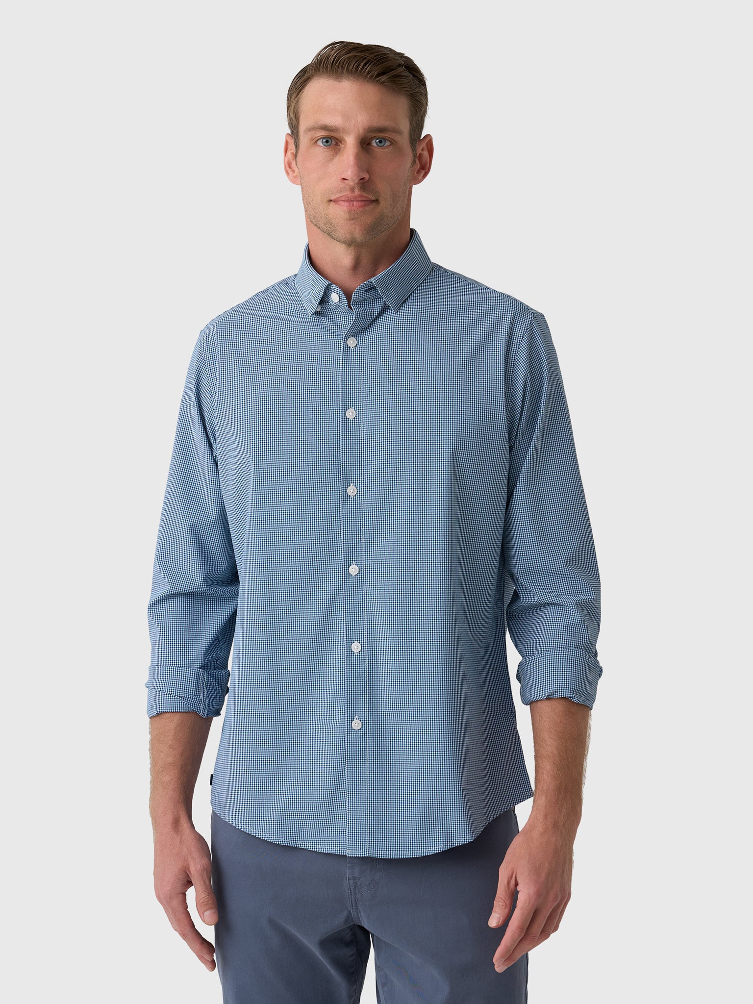 Mizzen+Main Men's Trim Leeward No Tuck Dress Shirt - Saint Bernard