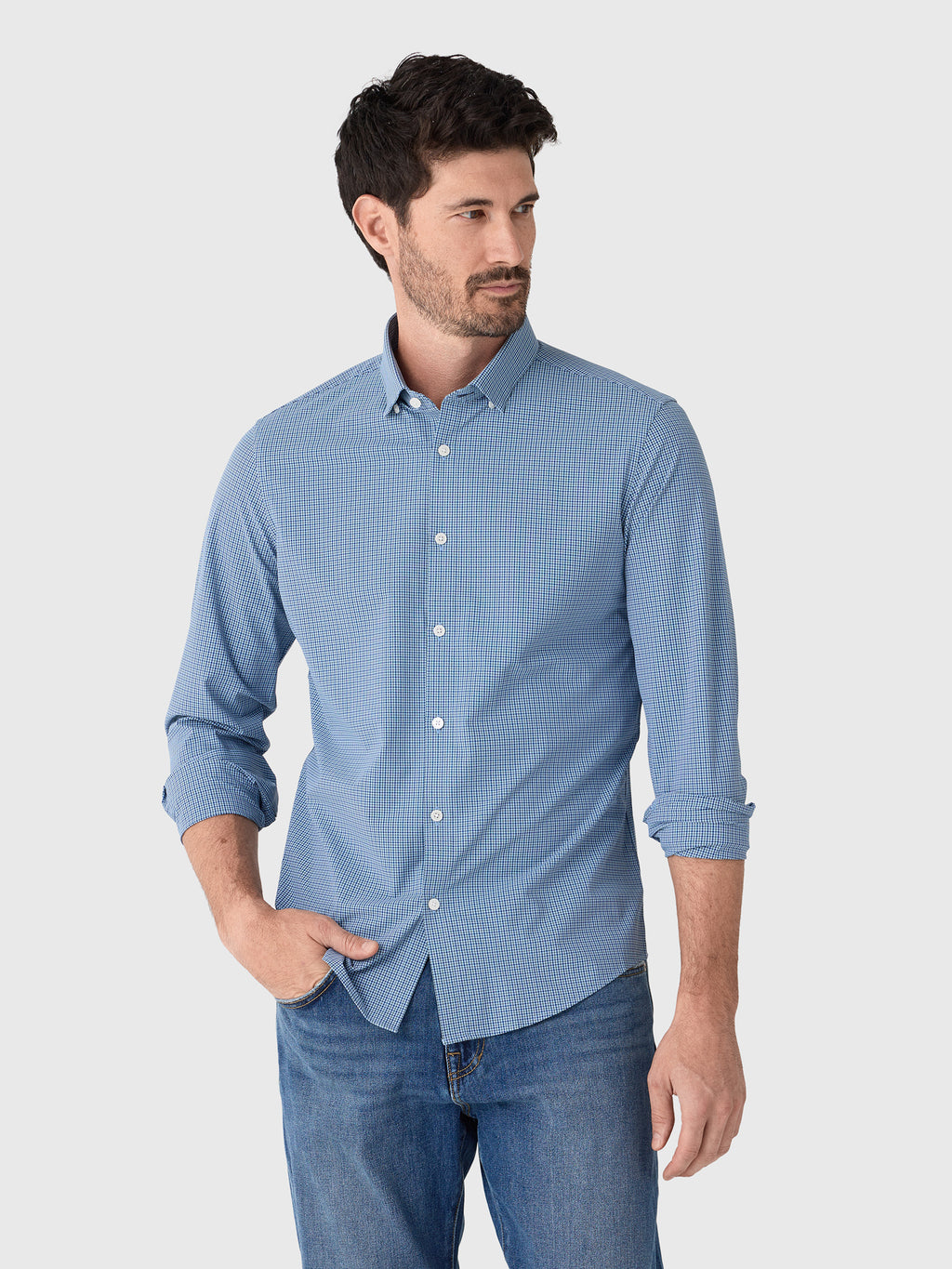 Mizzen+Main Men's Trim Leeward No Tuck Dress Shirt - Saint Bernard