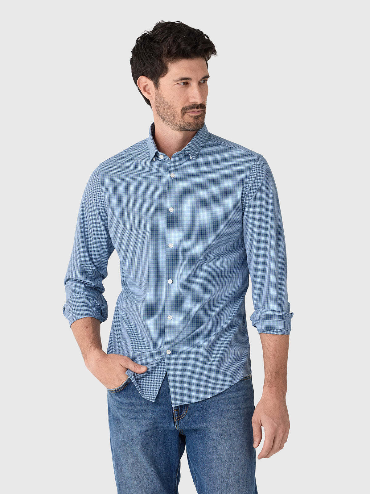 Mizzen+Main Men's Trim Leeward No Tuck Dress Shirt - Saint Bernard