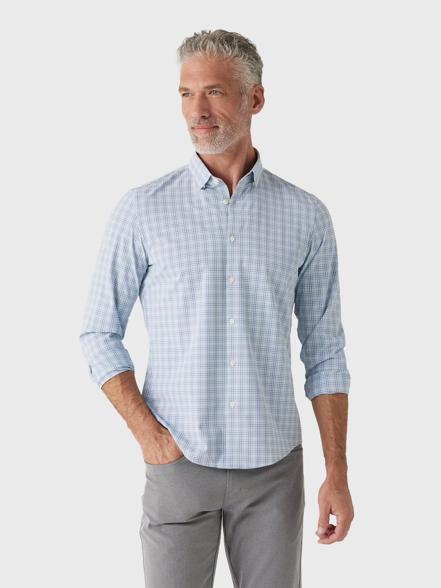Mizzen+Main Men's Trim Leeward No Tuck Dress Shirt - Saint Bernard