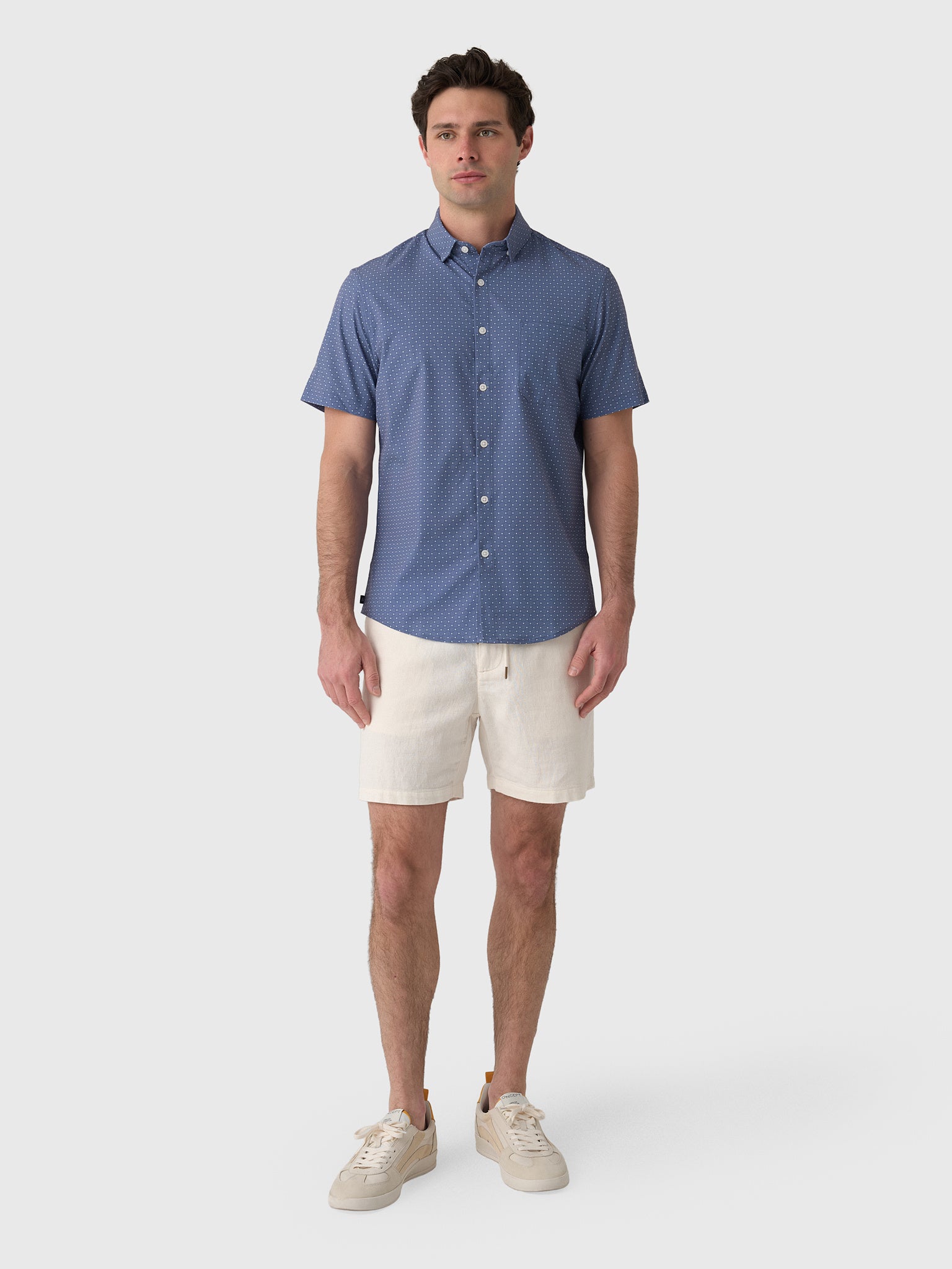 Mizzen+Main Men's Trim Leeward Short Sleeve Dress Shirt - Saint Bernard