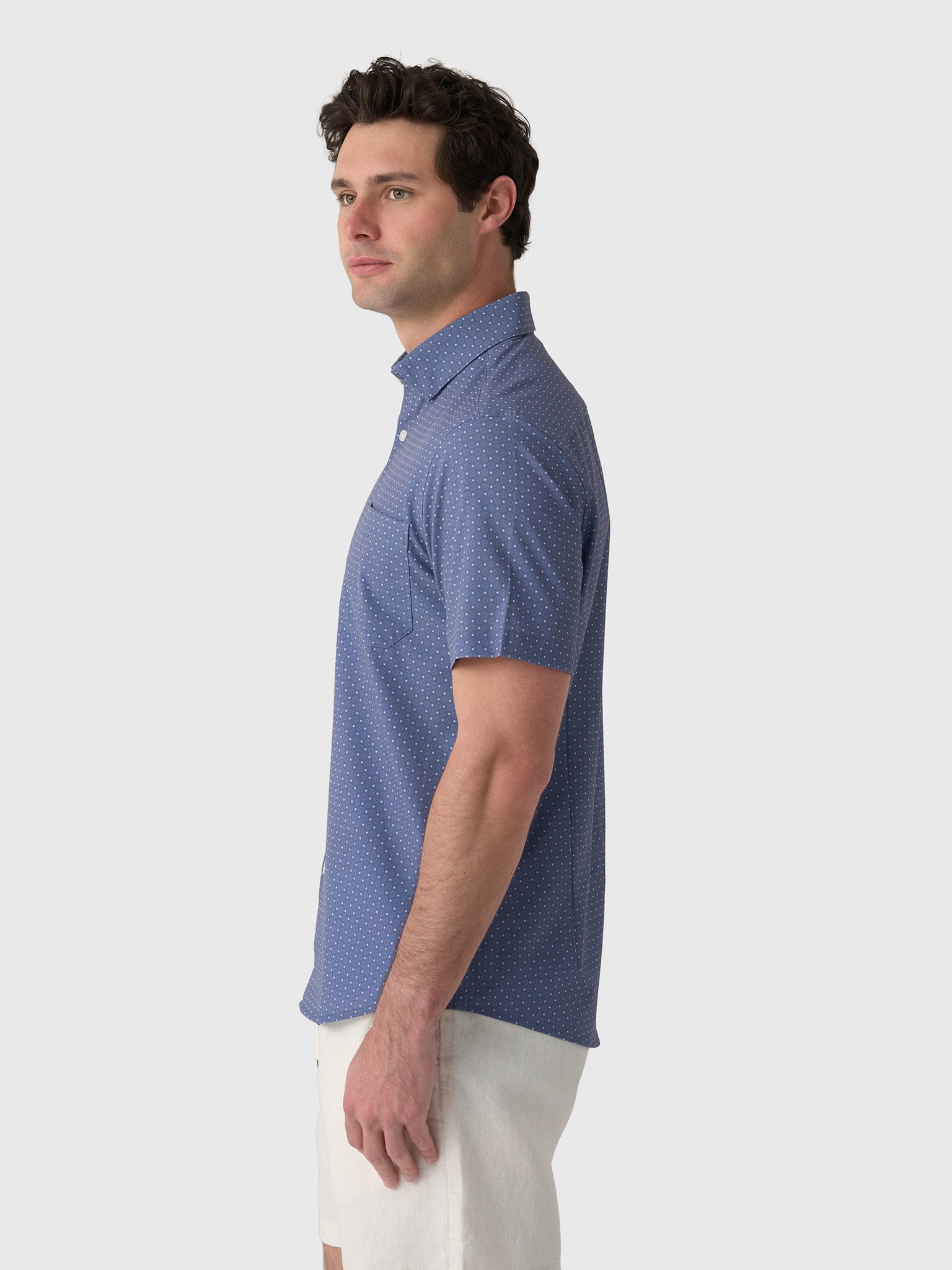 Mizzen+Main Men's Trim Leeward Short Sleeve Dress Shirt - Saint Bernard
