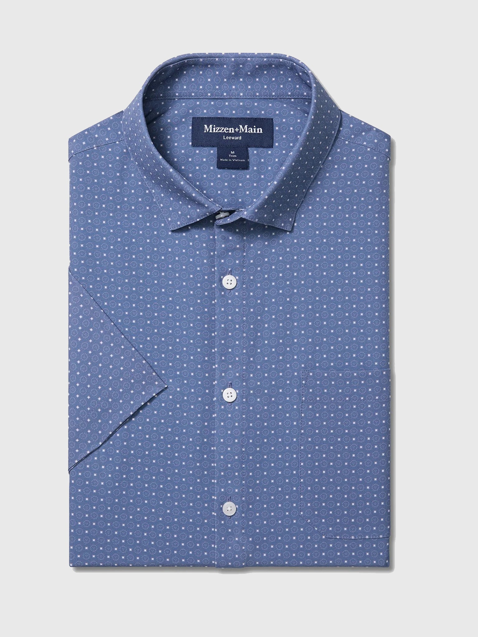 Mizzen+Main Men's Trim Leeward Short Sleeve Dress Shirt - Saint Bernard