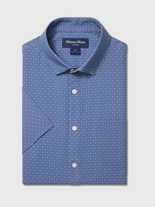 Mizzen+Main Men's Trim Leeward Short Sleeve Dress Shirt