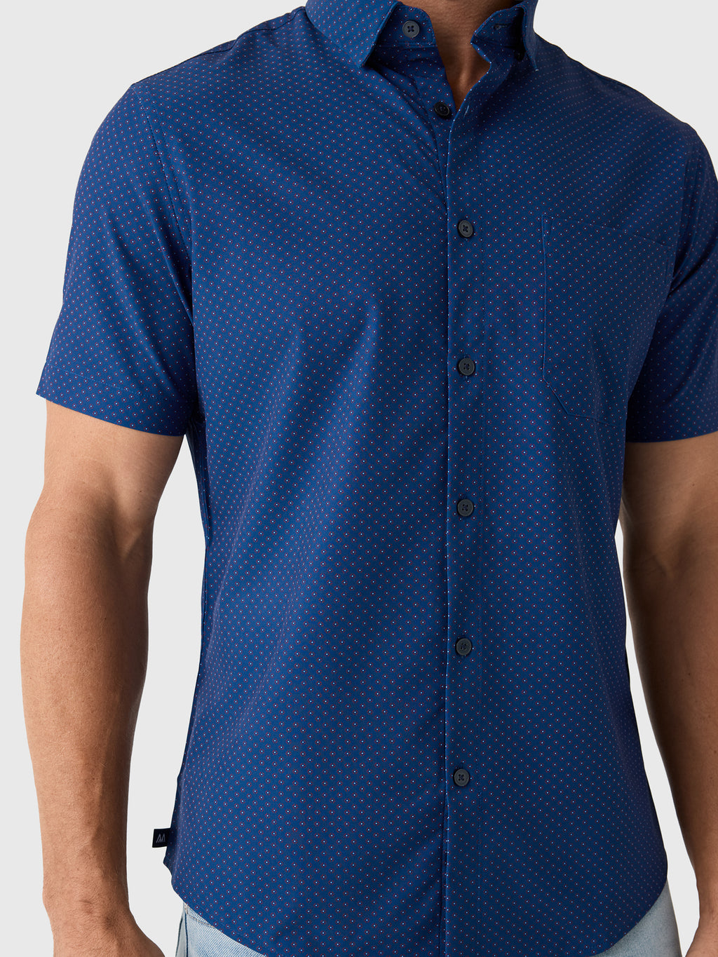 Mizzen+Main Men's Trim Leeward Short Sleeve Dress Shirt - Saint Bernard