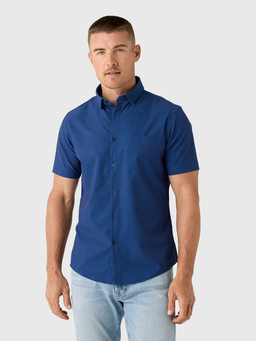 Mizzen+Main Men's Trim Leeward Short Sleeve Dress Shirt
