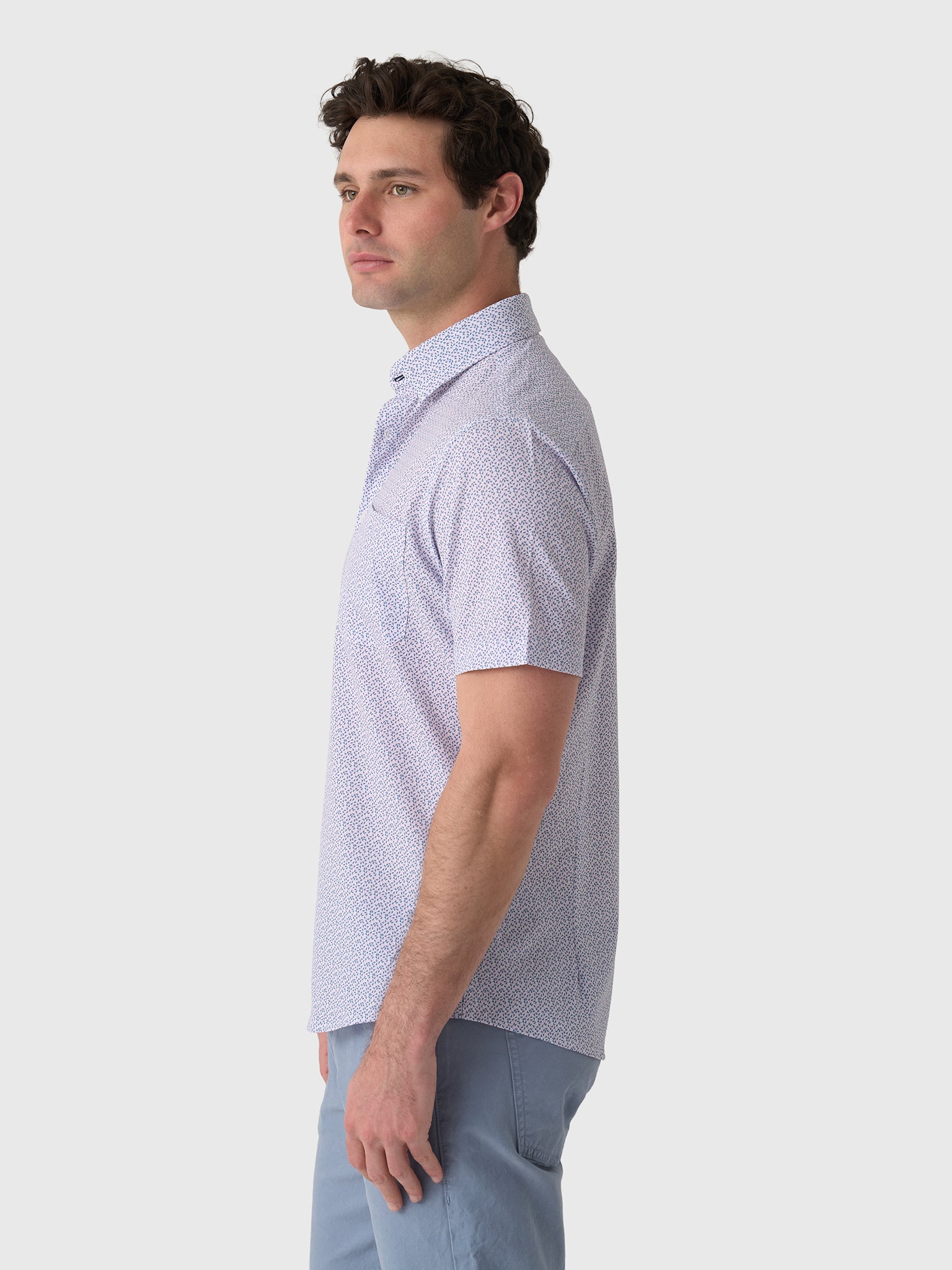 Mizzen+Main Men's Trim Leeward Short Sleeve Dress Shirt - Saint Bernard