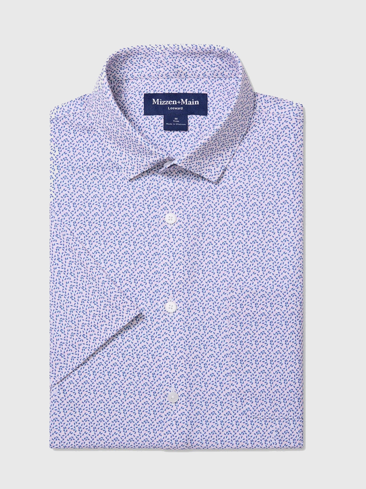 Mizzen+Main Men's Trim Leeward Short Sleeve Dress Shirt - Saint Bernard