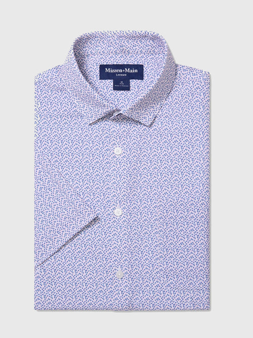 Mizzen+Main Men's Trim Leeward Short Sleeve Dress Shirt