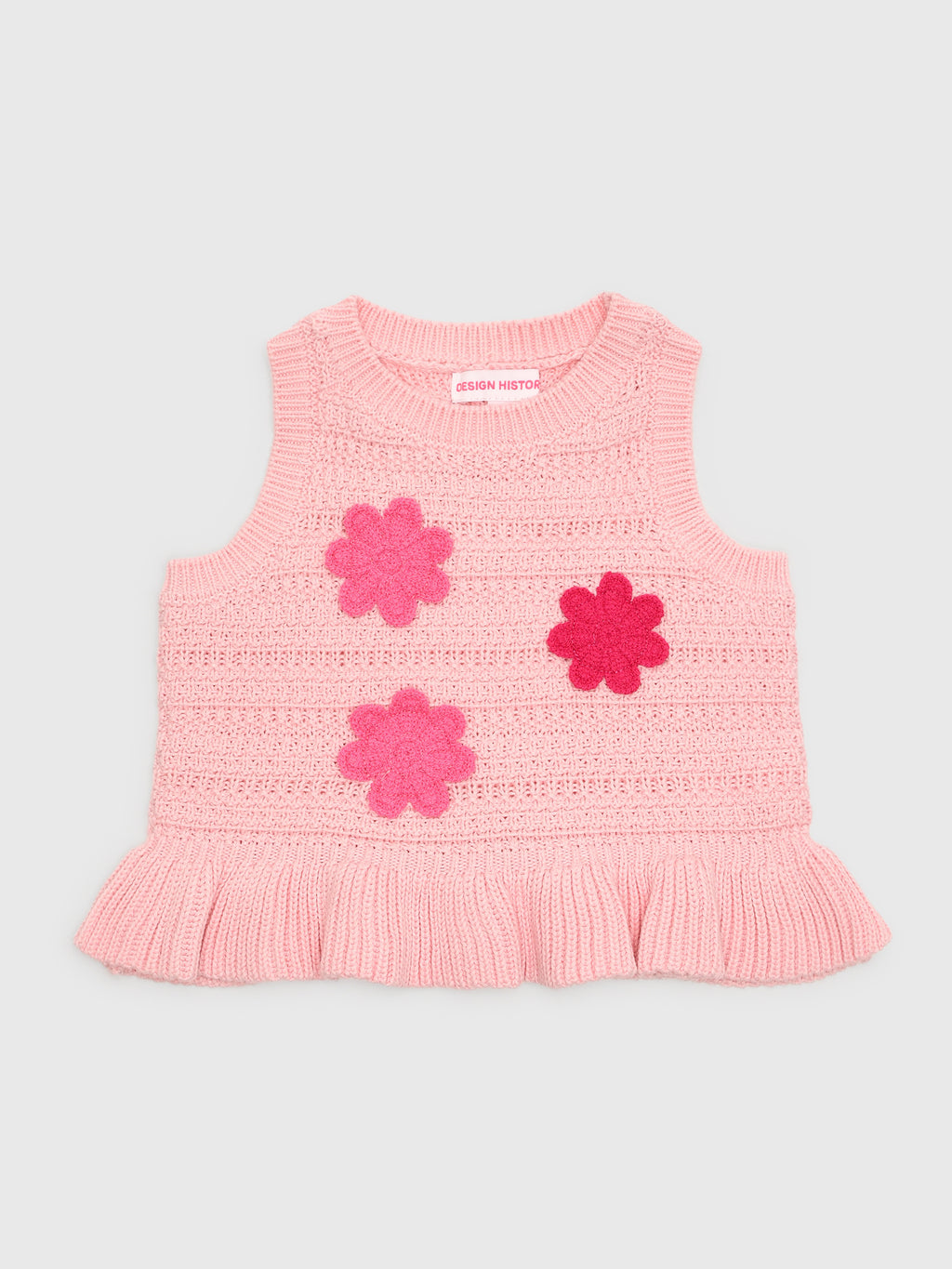 Design History Girls' Crochet Tank - Saint Bernard
