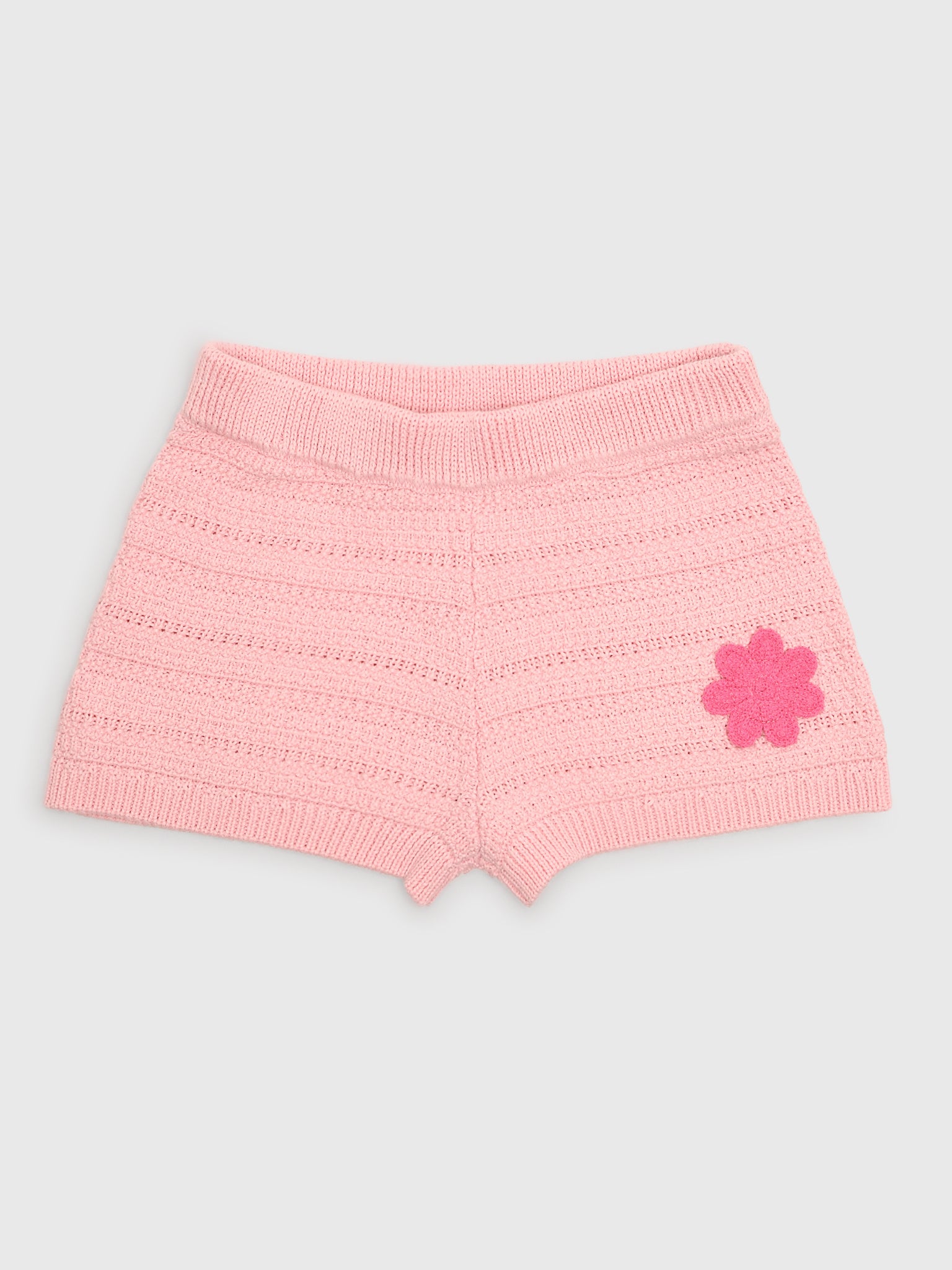 Design History Girls' Crochet Short - Saint Bernard
