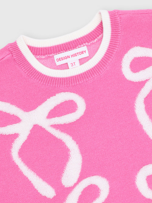 Design History Girls' Bow Sweater - Saint Bernard