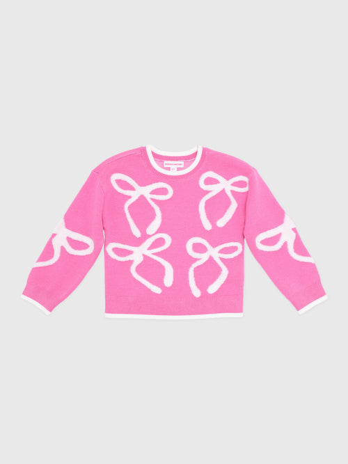 Design History Girls' Bow Sweater - Saint Bernard