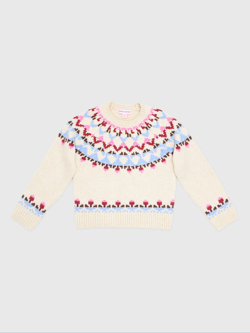 Design History Girls' Fair Isle Sweater - Saint Bernard