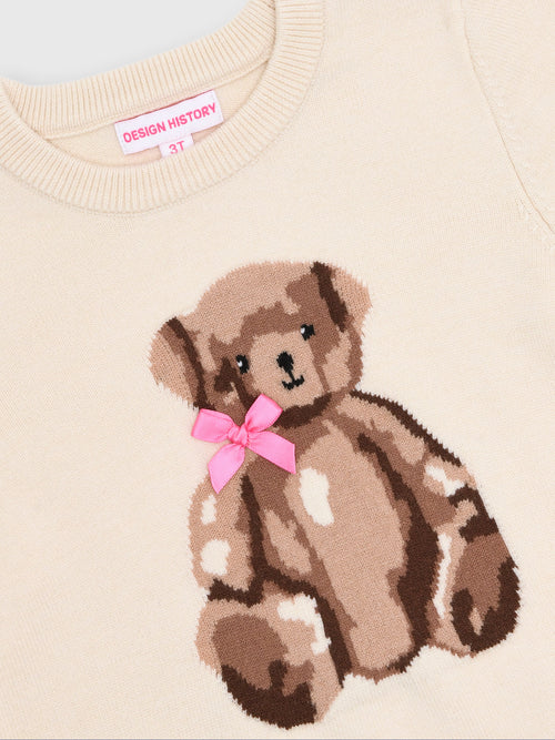 Design History Girls' Bear Sweater - Saint Bernard