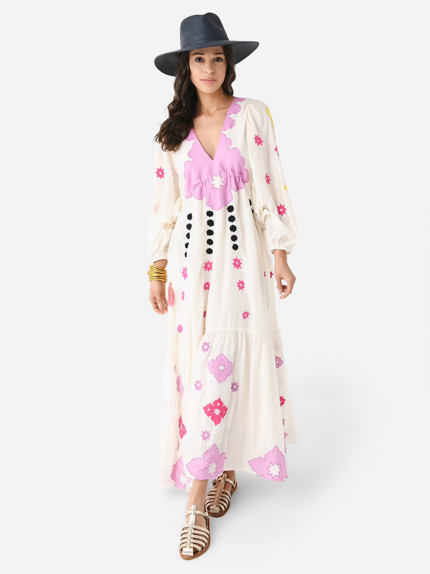 Chufy Women's Gypsy Embroidered Maxi Dress