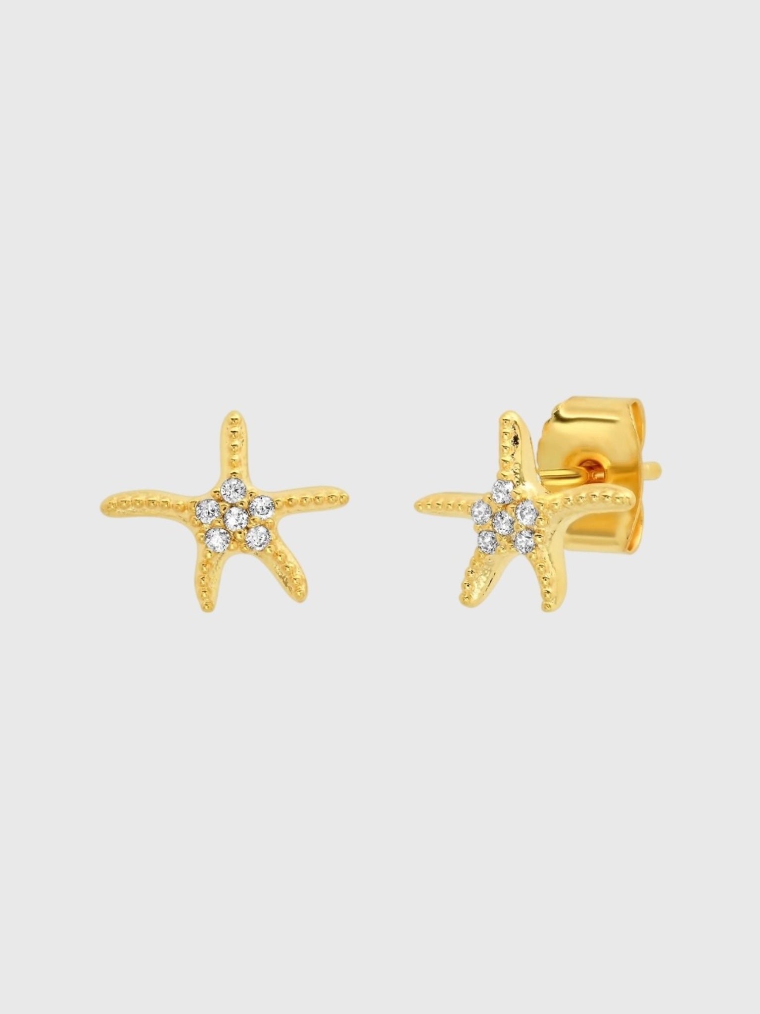 TAI Pavé Starfish Stud Earrings - Saint Bernard
