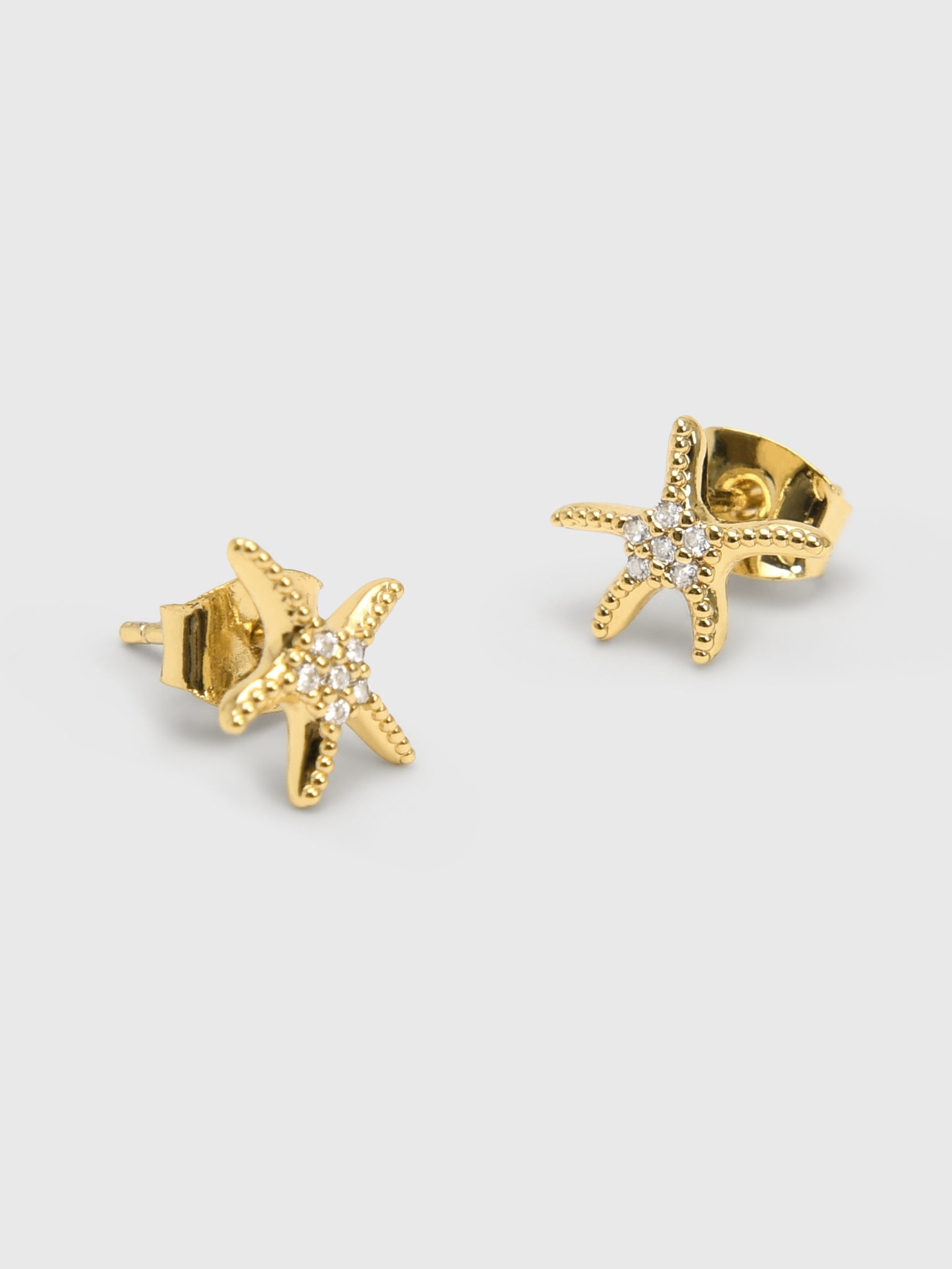 TAI Pavé Starfish Stud Earrings - Saint Bernard