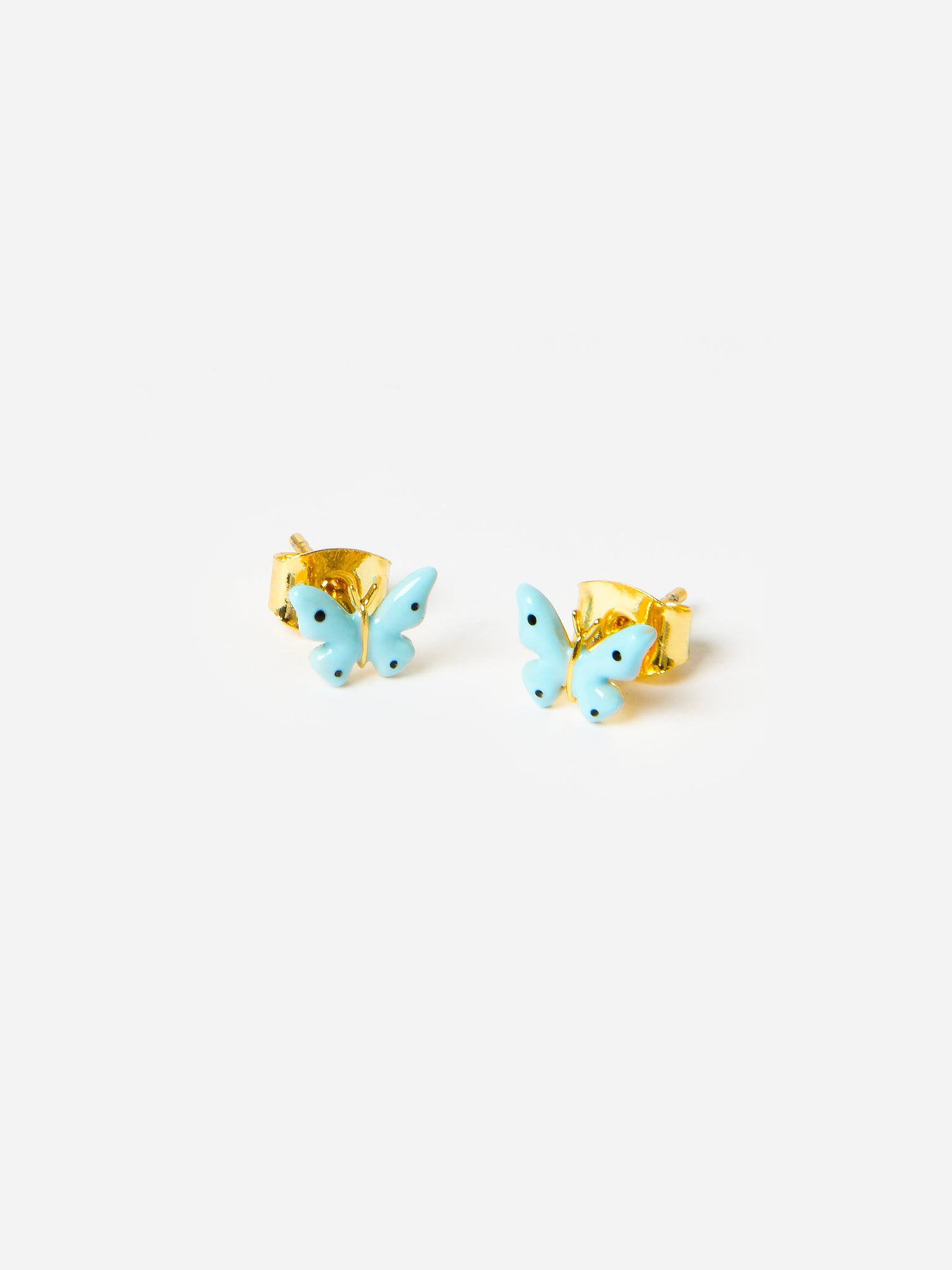 TAI Enamel Butterfly Stud Earrings - Saint Bernard