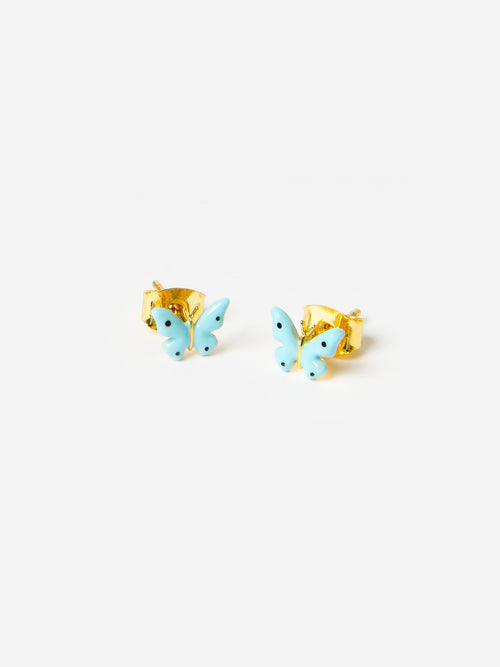 TAI Enamel Butterfly Stud Earrings