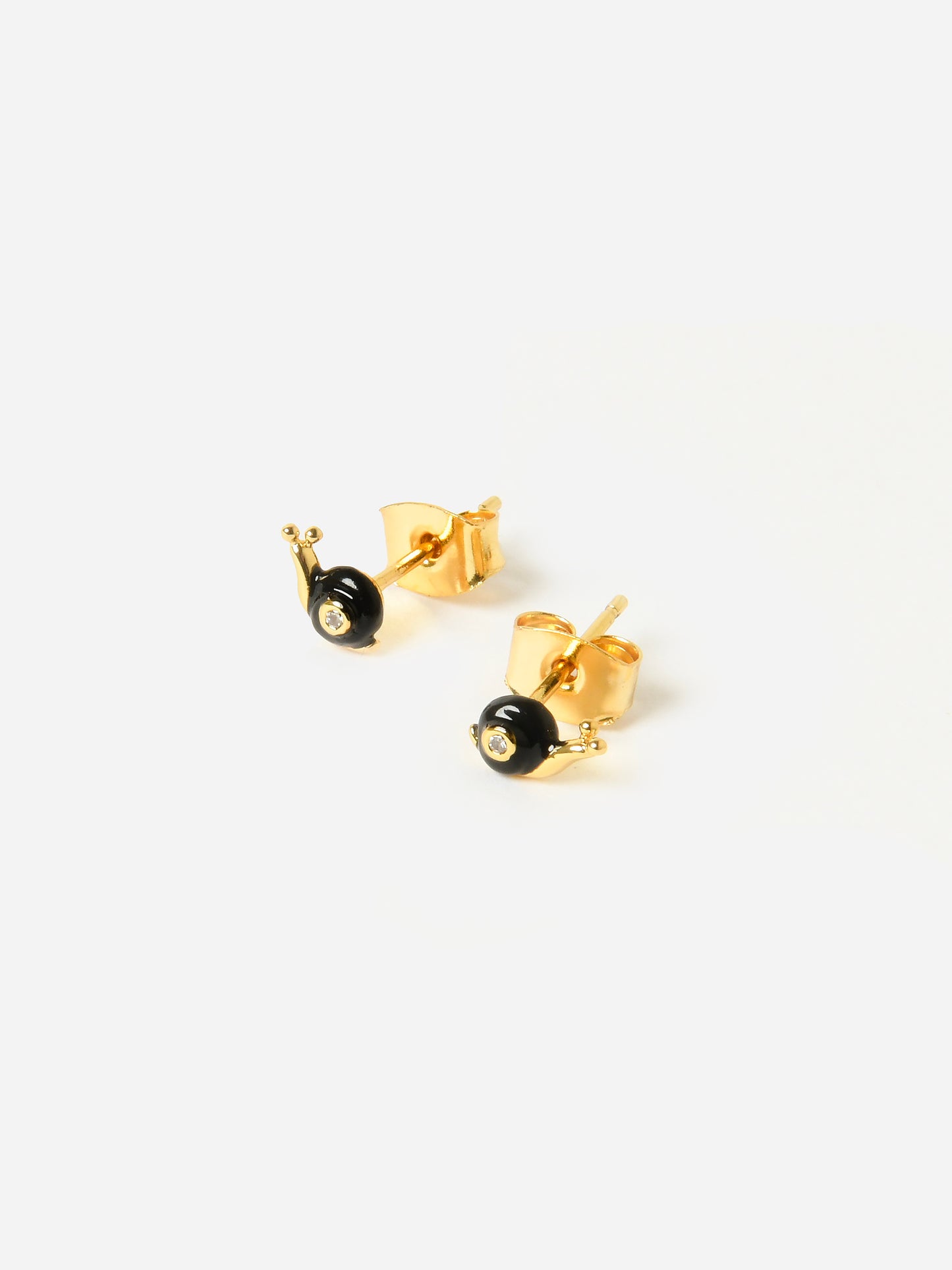 TAI Women's Enamel Snail Stud Earrings