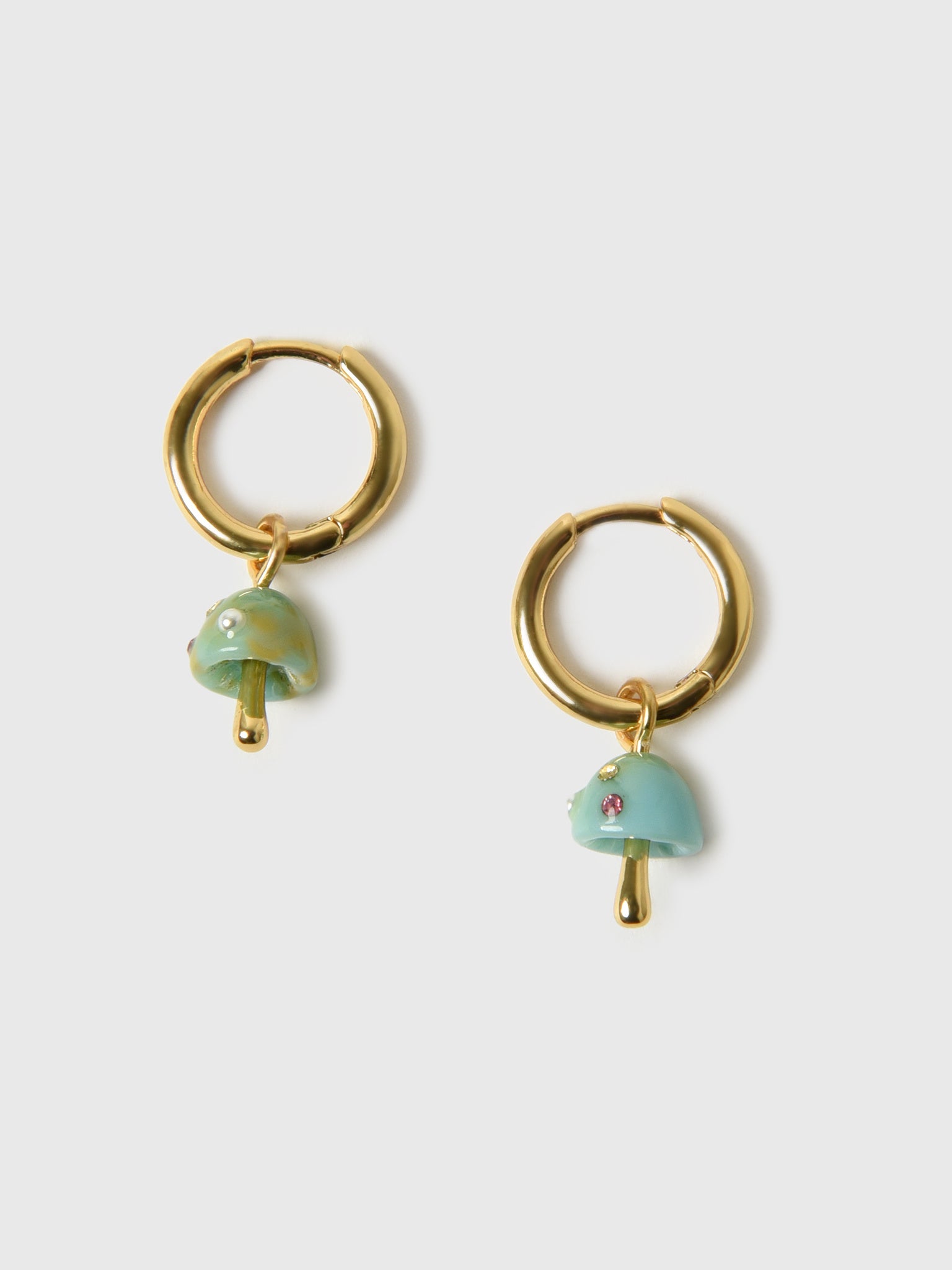 TAI Mushroom Magic Huggie Earrings - Saint Bernard