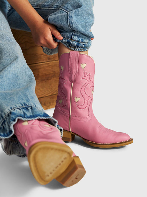 Tecovas Girls' The Annie Hearts Boot - Saint Bernard