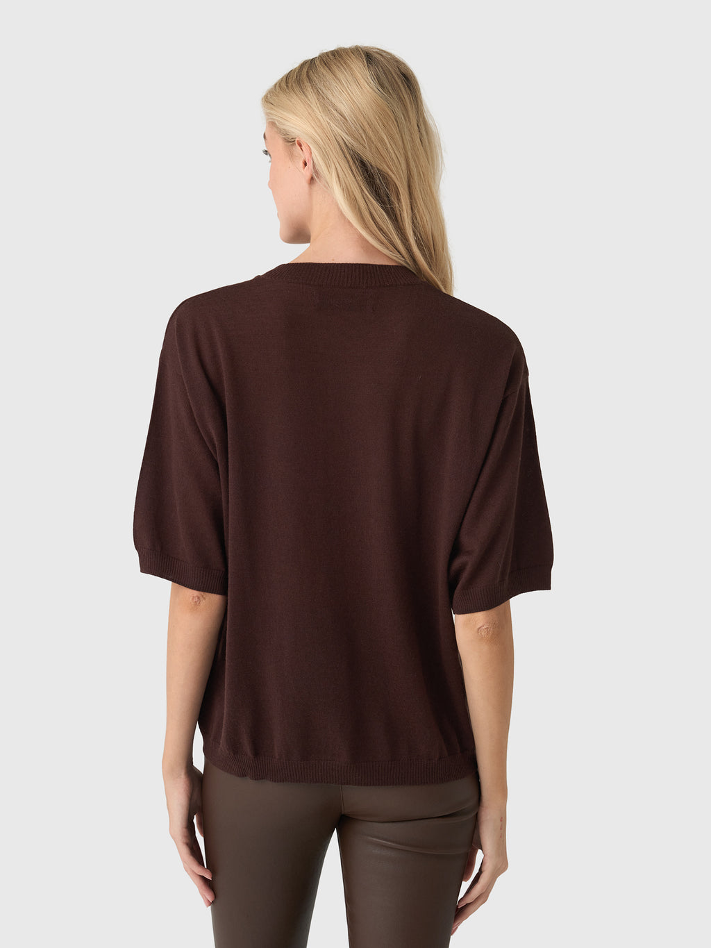 SPRWMN Women's Cashmere Boxy Tee - Saint Bernard